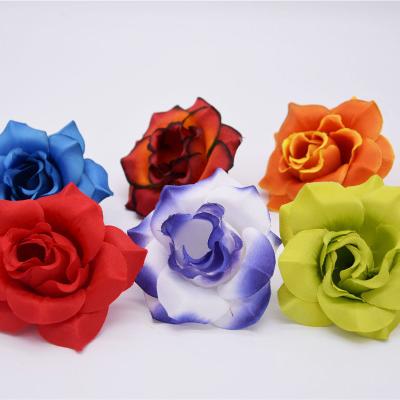 China Artificial flower indoor multi color silk natural rose decoration flower wall decorative garland for sale