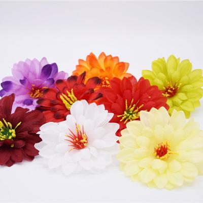 China Decorate Wholesale 11cm Artificial Flower Head Gerbera Flower Wall Garland Decoration for sale