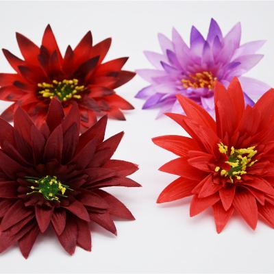 China 14.5cm Artificial Flower Head Chrysanthemum DIY Decoration Garland Flower Indoor Wall for sale