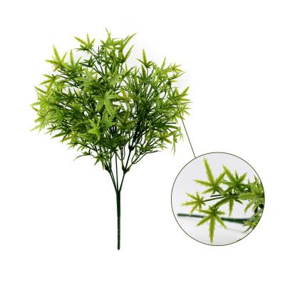 China Plastic Maple Leaf Fern Stem Decorative Cheap Artificial Fern Leaves For Home Garden Indoor Decoration for sale