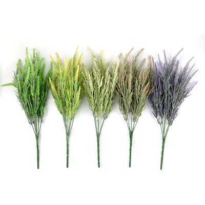 China Indoor Decoration Hot Selling Artificial Flower High Quality Plastic Lavender For Banquet Plant Home Decoration for sale