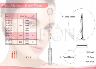 China Fiona 25G Double Screw Eyebrow Lift PDO Threads for sale