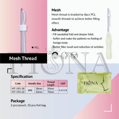 China Enchimento Mesh Thread For Reducing Wrinkles de PCL 19G 60mm Volum produzindo o colagênio à venda