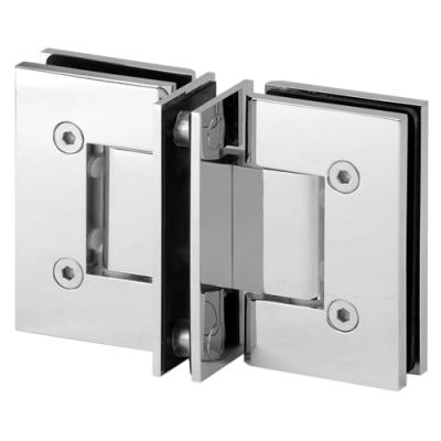 China Easy Installation Bathroom Glass Hinge To Pivot Circular Glass Corner Flange Shower Glass Door Hinge for sale