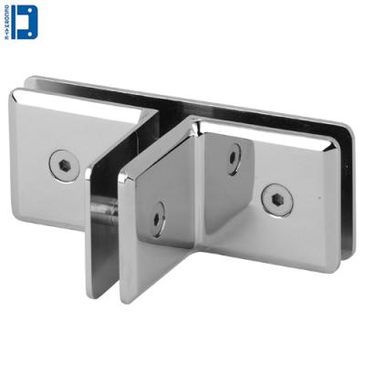 China New Arrival Easy Installation Heavy Duty T Shape Glass Shelf Bracket Door Clamp For 3 Way Shower Room Clamp for sale