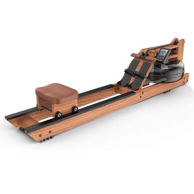 China Home Use Trainer Wood Frame Water Rower Club Fitness Equipment Solid Wood Portable Water Rowing Machine for sale