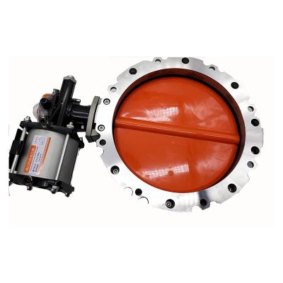 China DN150 General Stainless Steel Butterfly Valve 100MM Dia Dust Pneumatic Butterfly Valve for sale