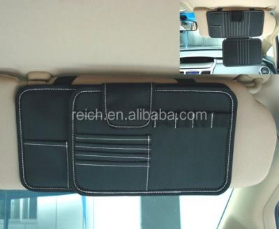 China PU And Popular Nonwoven Car Sun Visor Organizer for sale