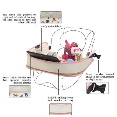 China Kids Play Tray Reinforced Solid Outdoor Waterproof Children Car Seat Travel Play Tray for sale