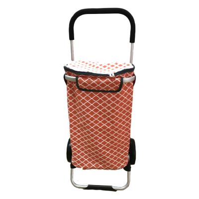 China USA HOMETEK Portable Folding Trolley Bag Food Folding Shopping Trolley Cart Continuous Orders for sale