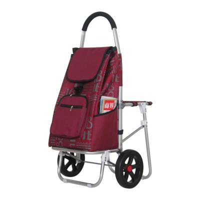 China Custom Logo Portable Shopping Cart Trolley Bag Folding Folding Shopping Cart for sale