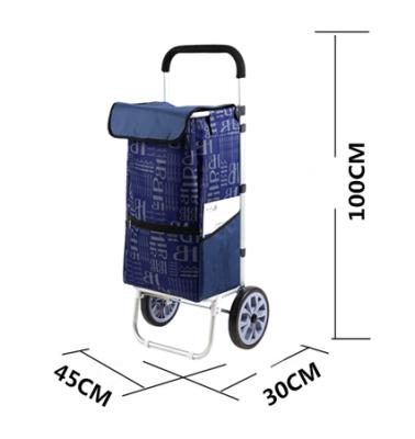 China Custom Logo Portable Shopping Cart Trolley Bag Folding Folding Shopping Cart for sale