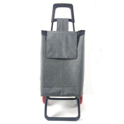 China Custom Folding Logo Bag Food Folding Shopping Trolley Cart Portable Shopping Cart Trolley for sale