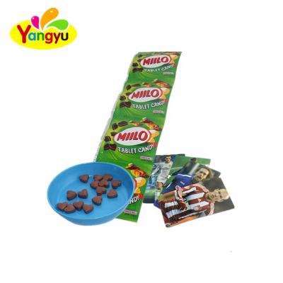 China Miilo Natural Natural Chocolate Flavor Tablet Candy Pressed Candy for sale