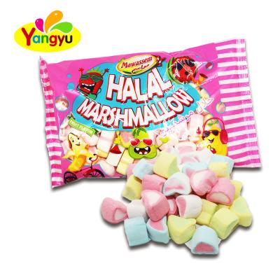 China Natural Marshmallow Mix Color Heart Shape Natural Halal Sweet Cotton Candy for sale