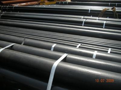 China Hot–Dipped Black Carbon Steel Seamless Pipe Of Steam / Water And Gas for sale