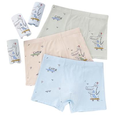 China Factory wholesale little boys cotton comfortable boxer breathable briefs cartoon printing boys underwear for sale