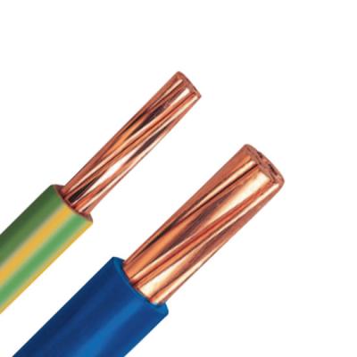 China Underground Grounding Insulated PVC Wires Copper Conductor BV Green And Yellow Copper Wire for sale