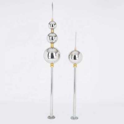 China 304 stainless steel 1/2/3 ball stainless steel lightning rod air arrester lightning protection arrester for sale