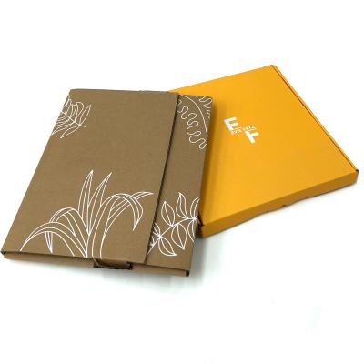 China Recycled Materials Custom Kraft Mailing Box Book Artwork Envelope Mailing Wraps Box With Self Stickers for sale