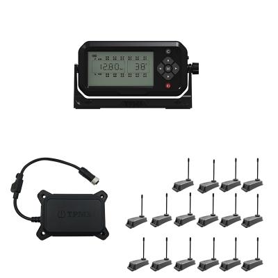 China Internal Bundled Tires 16 Sensors Truck TPMS Tire Pressure Monitor System Alarm System Universal for sale