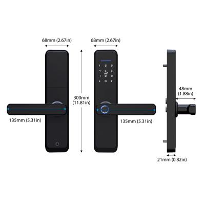 China Wifi Hotels Smart Fingerprint Door Lock Electronic Biometric Password Tuya Smart Door Lock for sale