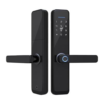 China Wifi TUYA APP Fingerprint Smart Electronic Door Lock Biometric Password Hotels Smart Door Lock for sale