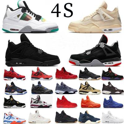 China 2022 fashion trend basketball shoes Og 4 retro 4s aj bred veil sneakers Aj4 4 fashion mens blue women white college veil retro for sale