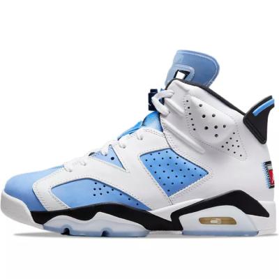 China 2022 Fashion Sneakers High Quality North Blue White Sports Shoes Men Ladies Carolina Blue Retro Basketball Shoes aj 6 for sale