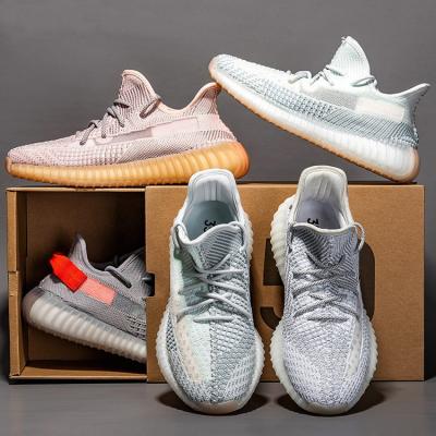 China 2022 Brand Custom Logo v2 shoes breathable yeezy reflective men women 350 color knitting Sports shoes Running_Sneakers Yeezys for sale