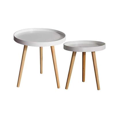 China Solid Wood Coffee Tables 2x Interlocking Concrete White Home Coffee Tables for sale