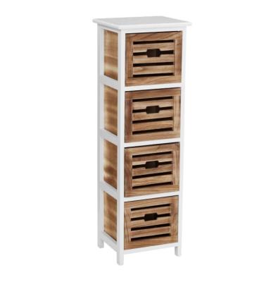 China Solid Wood 4 Drawers Living Room Bedroom Wooden Storage Cabinet for sale