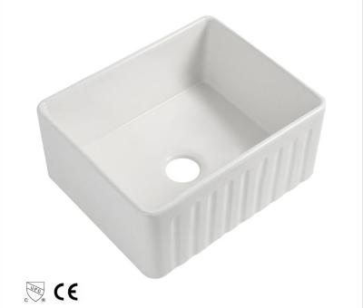 China Modern Hot Sale 24 Inch Farmhouse Front Sink White Ceramic Aprons For Kitchen for sale