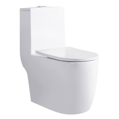 China Double-Flow Made Of China Top Quality Double Flushing 3/6 L Ceramic Toilet Commode Bathroom Siphonic P-Trap One-Piece Set Toilet for sale