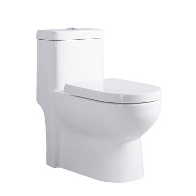 China Double-Flow Modern One-Piece Soft-Closing WC Toilet Set Price Easy Toilet for sale