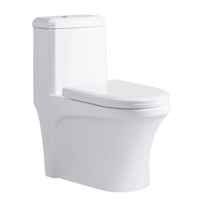 China Graphic Design 1-Piece Elongated Double-Flow Set Ceramic P Trap Toilet Cabin for sale