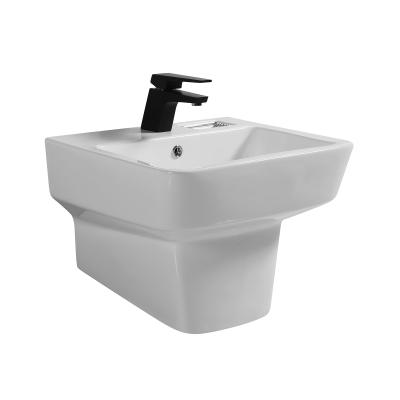 China High Grade Modern Sanitary Ware Modern Bathroom Wall-hung Bathroom Art Basin With Soap Dish for sale