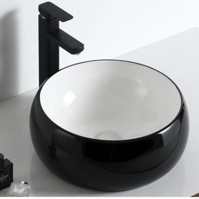 China Easy Clean Color Wash Basin Bathroom Ceramic Hand Wash Sink for sale