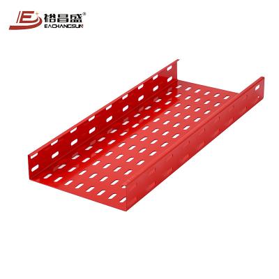 China Steel EACHANGSUN 300 x 50 mm New Design Red Hot-dipped Galvanized Waterproof Cable Tray for sale