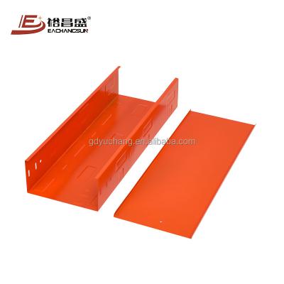 China Steel EACHANGSUN Colored Cable Trunking Orange Rustproof Durable Pre-galvanized Waterproof Cable Trunking for sale