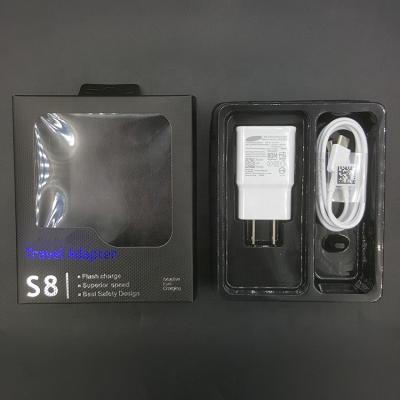 China Mobile Phone For S8 Travel Charger Family Fast Charging Wall Charger With Type-C Cable for sale