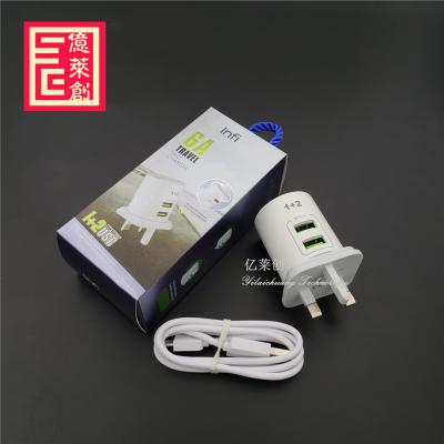 China Mobile phone/Ipad/Camera/PDA/MP3 1+2 usb port fast wall charger 3 qc3.0 for infinix phone charger for sale