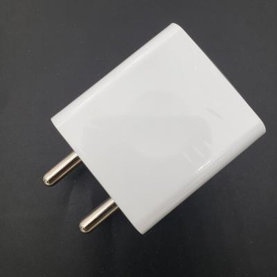 China Indian Style 2 Pin 5V2A USB Power Adapter Round Universal Travel AC Charger Adapter for Xiaomi, One Plug for sale