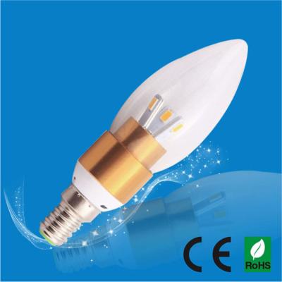 China Eco friendly DIE CAST E14 LED Candle Light Bulbs 175LM for family for sale