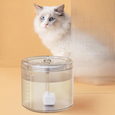 China Wholesale Cute Automatic Pet Drinker 2L Pet Cat Fountain Transparent Water Maker With Anti-dry Burning Function for sale