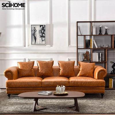 China Other SCIHOME Sofa Set Luxury Leather Couch Sectional With 3 2 1 Seat for sale