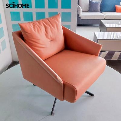 China SCIHOME Modern Leather Lounge Arm Rotation Sofa Relax Chair for sale