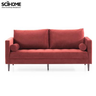 China Other SCIHOME Custom Simple Design 2 Seat Red Small Office Couch For Homeoffice for sale