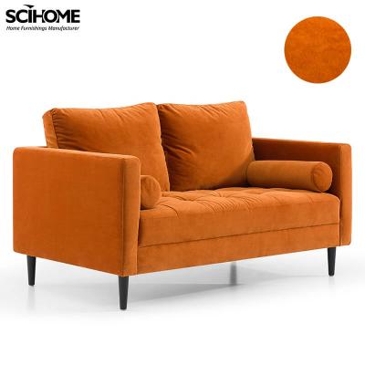 China Other SCIHOME Simple Design 2 Seat Small Custom Orange Office Couch For Homeoffice for sale