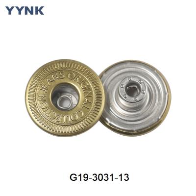 China 17mm 19mm OEM ODM Design Factory Competitive Price Jeans Button Metal Denim Button for Jeans and Garment for sale